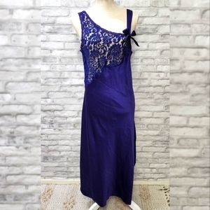 Vintage Victoria's Secret Gold Label Purple Dress Slip Nightgown 80s